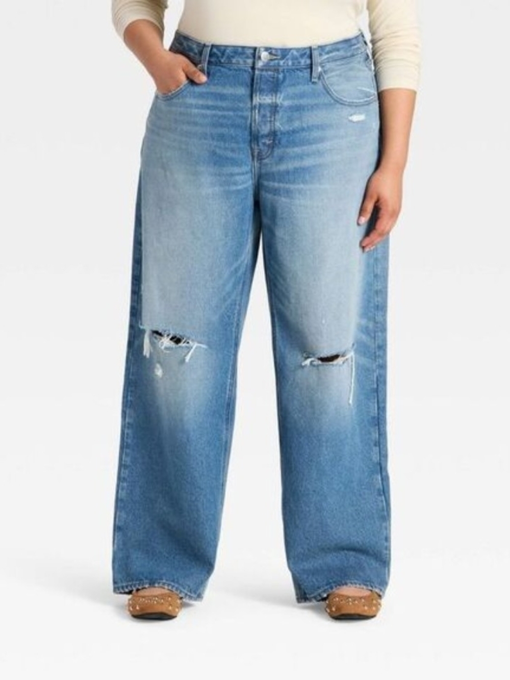 Universal Thread Women's Mid-Rise 90s Baggy Jeans